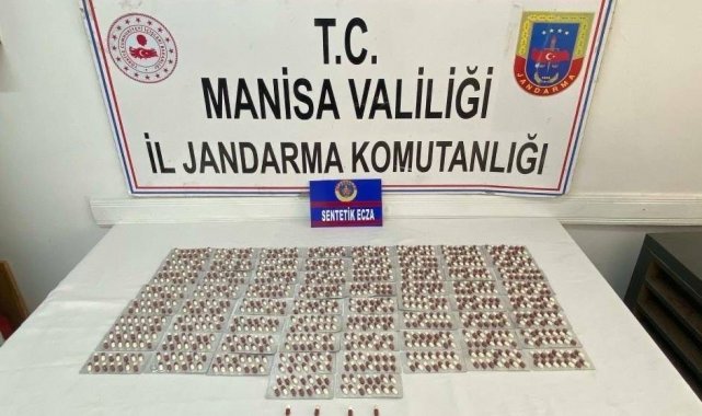 Kırkağaç'ta uyuşturucu hap ele geçirildi