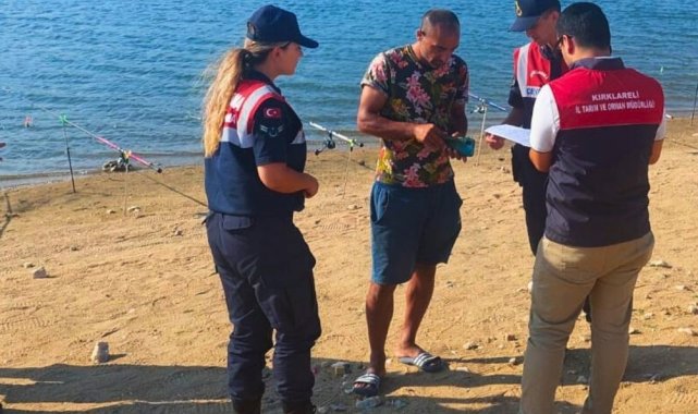 Kırklareli'nde amatör balıkçılar denetlendi