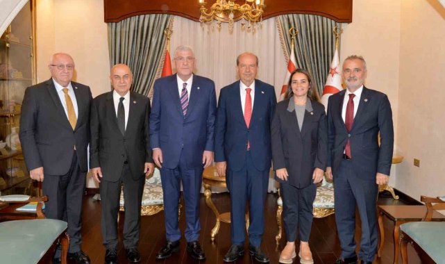 KKTC Cumhurbaşkanı Tatar, İYİ Parti Genel Başkanı Dervişoğlu'nu kabul etti