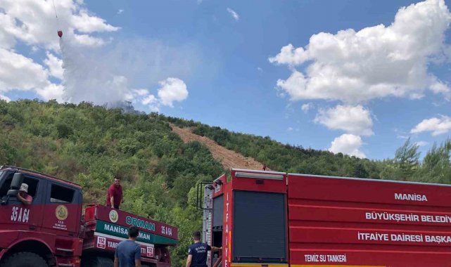 Ormanlık alanda çıkan yangın kısa sürede söndürüldü