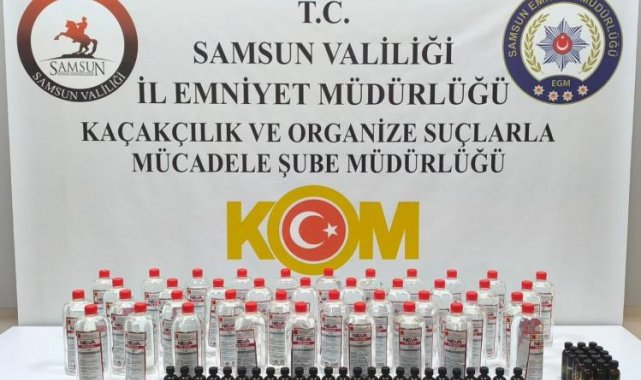 Samsun'da 40 litre etil alkol ele geçirildi