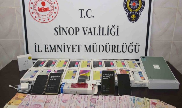Sinop'ta işyerinden hırsızlık zanlıları yakalandı