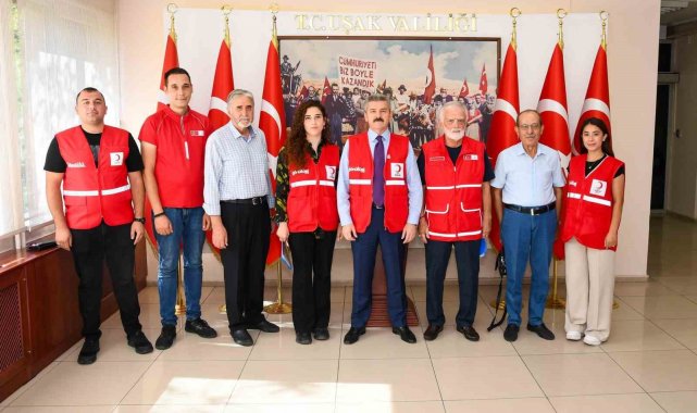Vali Ergün, Kızılay heyetini kabul etti