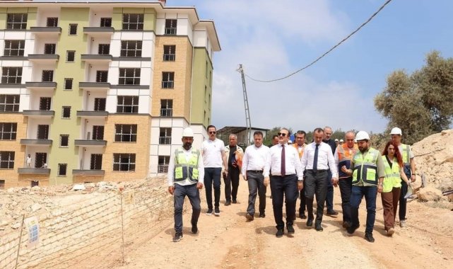 Vali Pehlivan TOKİ inşaat alanında incelemelerde bulundu