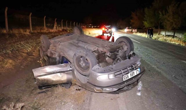 Aksaray'da otomobil takla attı: 6 yaralı