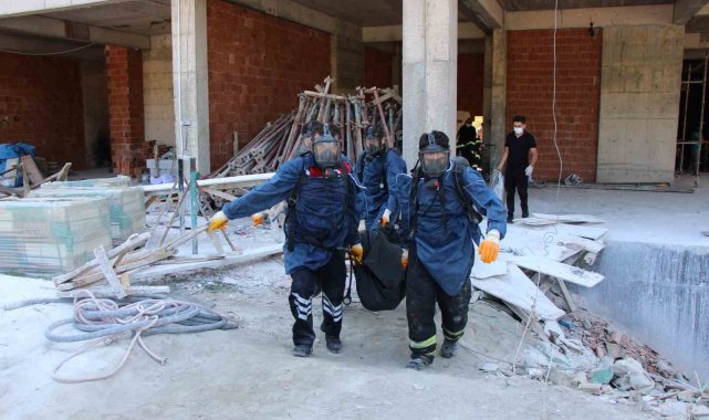 Amasya'da inşaatta ceset bulundu: Ekipler cesedi oksijen maskesi takarak çıkardı