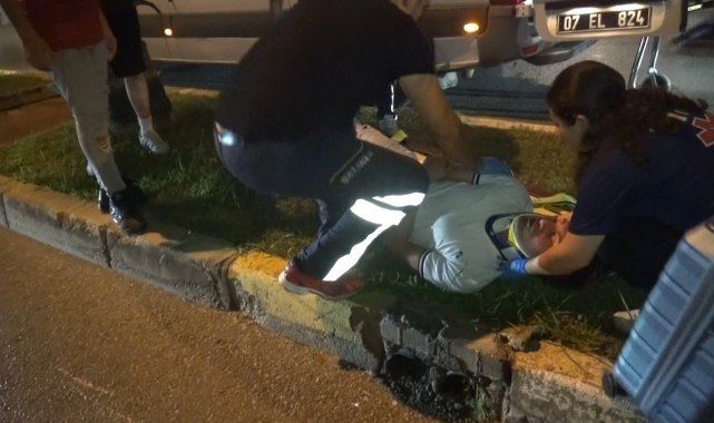 Aynı istikamette motosikletler çarpıştı: 2 yaralı