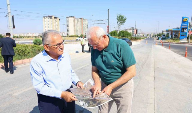 Başkan Büyükkılıç; 6 ana arteri bağlayan ışıksız kavşak çalışmasını yerinde inceledi