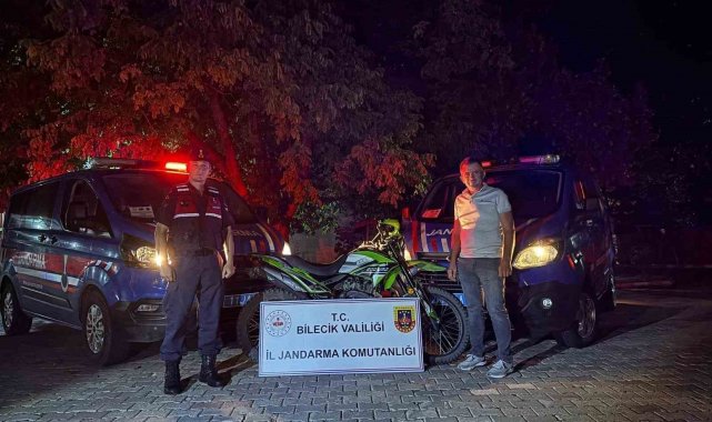Bilecik'te çalınan motosikleti jandarma ekipleri buldu