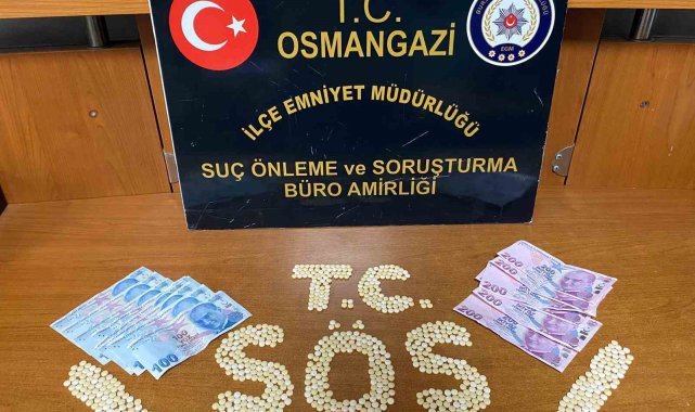 Bursa'da takibe alınan şüpheliden 750 adet sentetik hap ele geçirildi