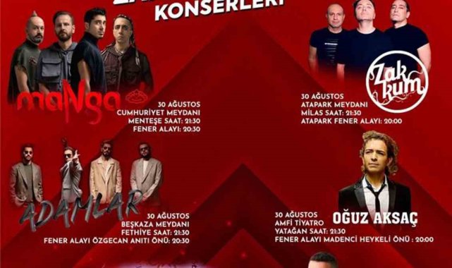 Büyükşehir Belediyesi Zafer Bayramı'nı konserlerle kutlayacak