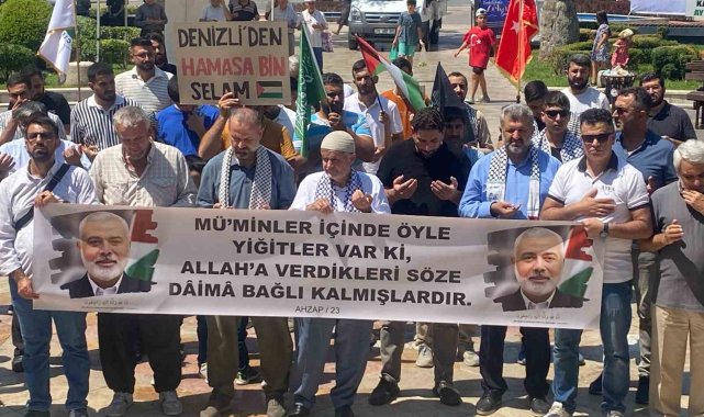 Denizli'de Hamas lideri Haniye için gıyabi cenaze namazı kılındı