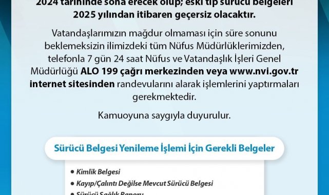 Eski tip sürücü belgesi uyarısı: Son tarih 31 Aralık