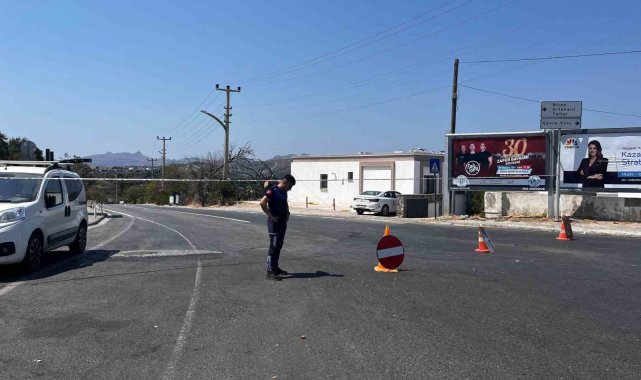 Hat patladı, yol trafiğe kapandı