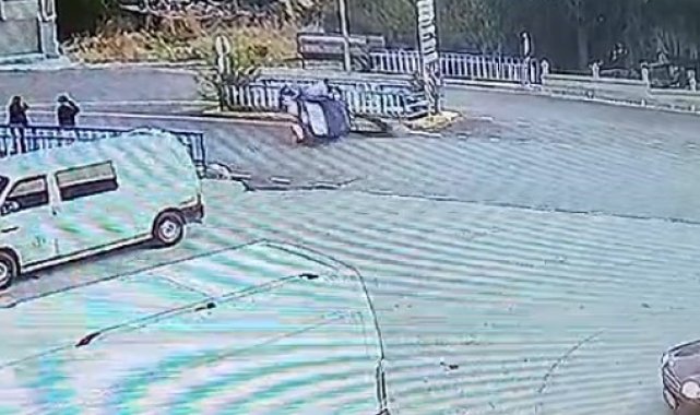 Isparta'da eski muhtarın öldüğü kaza güvenlik kamerasına yansıdı
