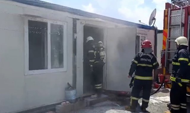 Kahramanmaraş'ta konteyner yangını