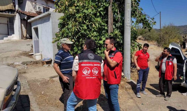 Psiko sosyal destek ekipleri yangın bölgesinde