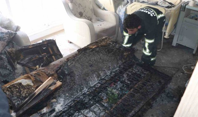Samsun'da apartmanda yangın: 1 kişi dumandan etkilendi