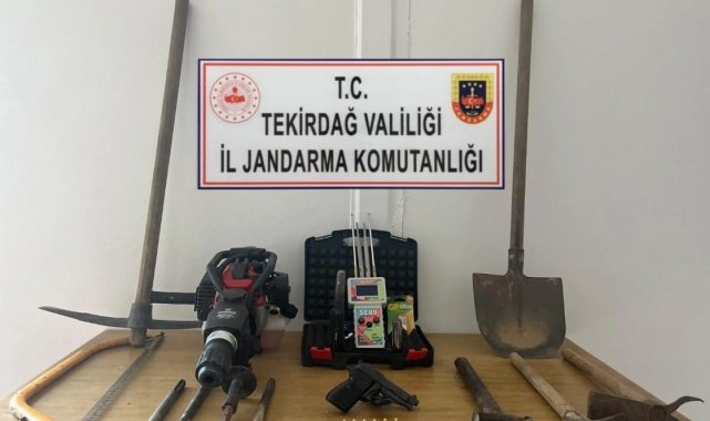 Şarköy'de kaçak kazı operasyonu: 6 şahıs suçüstü yakalandı