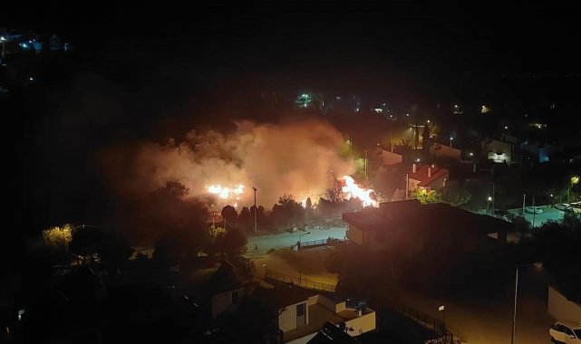 Spor tesisinde çıkan yangın kısa sürede söndürüldü