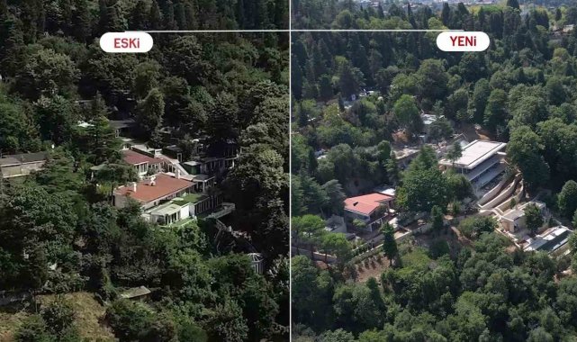 Vaniköy'deki kaçak inşaatın eski ve yeni haline ait görüntüler ortaya çıktı