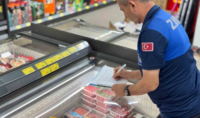 Zabıta ekiplerinden zincir marketlere denetim