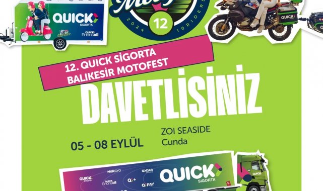 12'nci Uluslararası Quick Sigorta Balıkesir Motosiklet Festivali başlıyor