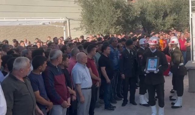 Arkadaşının düğünü için geldiği memleketinde ölen astsubay son yolculuğuna uğurlandı