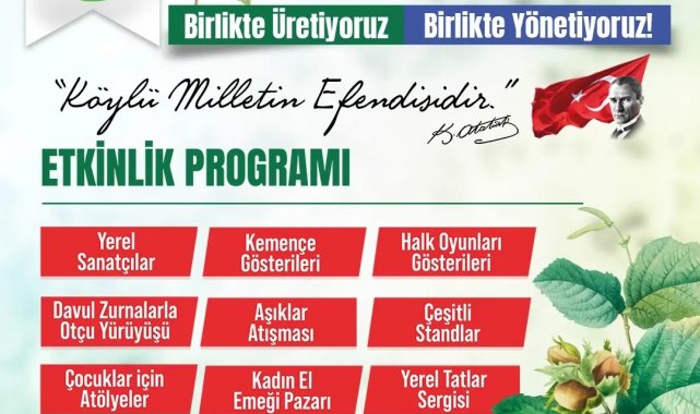 Atakum Belediyesi'nden 1. Fındık Festivali