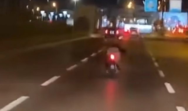 Bursa'da motosiklet sürücüsü canını böyle hiçe saydı
