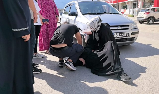 Bursa'da otomobilin çarptığı yaya yaralandı