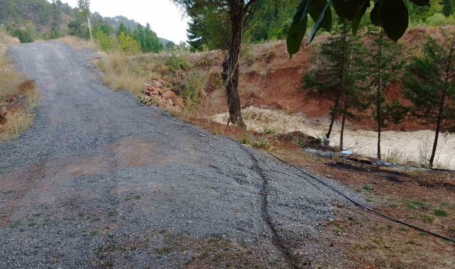 Denizli'de şiddetli yağış dereleri taşırdı