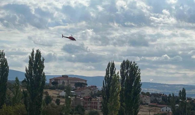 Domaniç'te "inmeyen helikopter" vatandaşları heyecanlandırdı
