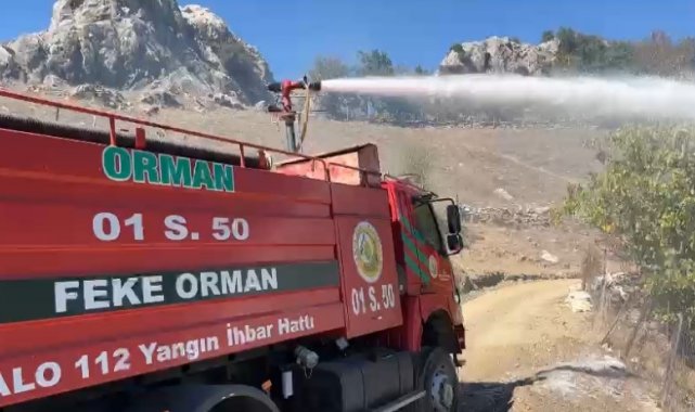 Feke'de ev yangını