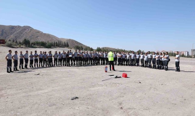 KAYMEK'in özel güvenlik personeline yangın eğitimi