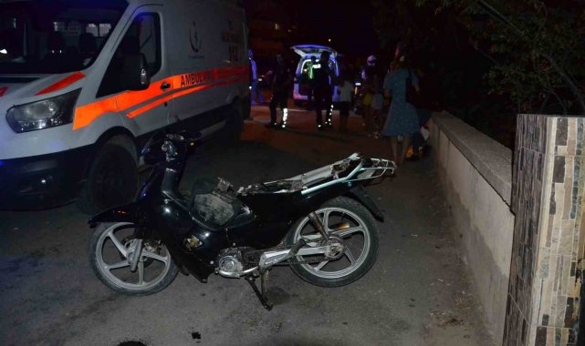 Keşan'da ehliyetsiz sürücü motosikleti ile polisten kaçarken düştü