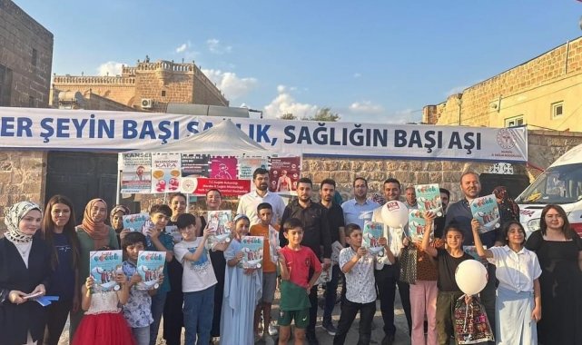 Midyat'ta festivalde sağlık standında vatandaşlar bilgilendirildi yoğun ilgi