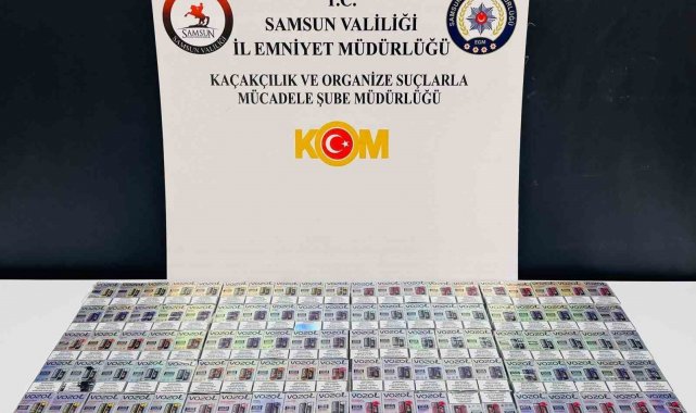 Samsun'da 100 adet kaçak elektronik sigara ele geçirildi
