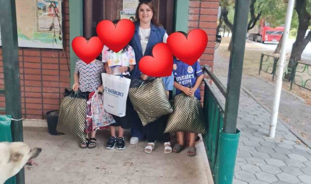Şeker Mahalle Muhtarı'ndan okul forması ve kırtasiye desteği