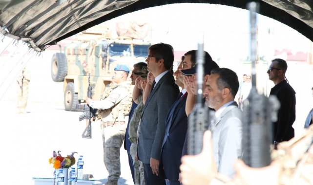 Sınır ötesine gidecek güvenlik korucuları için uğurlama töreni