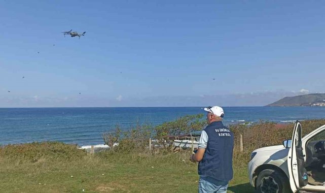 Sinop'ta dron destekli su ürünleri denetimi