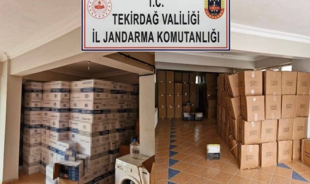 Tekirdağ'da 3 ton tütün ve 1.6 milyon makaron ele geçirildi