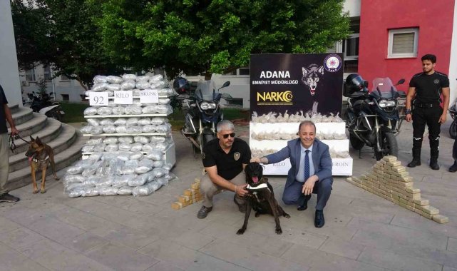 Adana'da 105 kilo 800 gram eroin ve 92 kilo skunk ele geçirildi