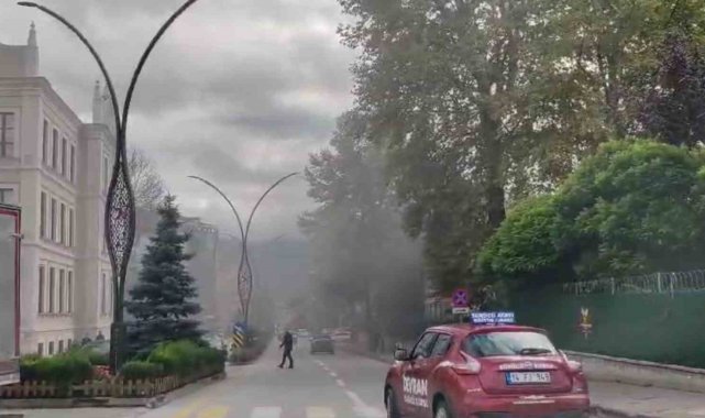 Askeri lojmanlardan yükselen dumanlar paniğe neden oldu