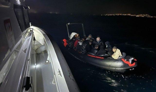 Aydın'da 15 düzensiz göçmen kurtarıldı
