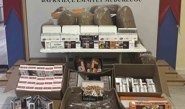 Bafra'da kaçak tütün ve makaron ele geçirildi