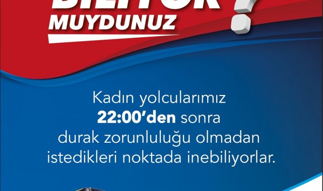 BURULAŞ'tan kadın yolculara müjde!