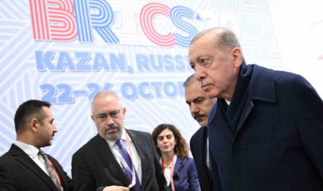 Cumhurbaşkanı Erdoğan, BRICS Zirvesi'ne katılmak üzere Kazan EXPO'da