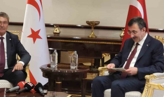 Cumhurbaşkanı Yardımcısı Yılmaz, KKTC Başbakanı Üstel ile görüştü