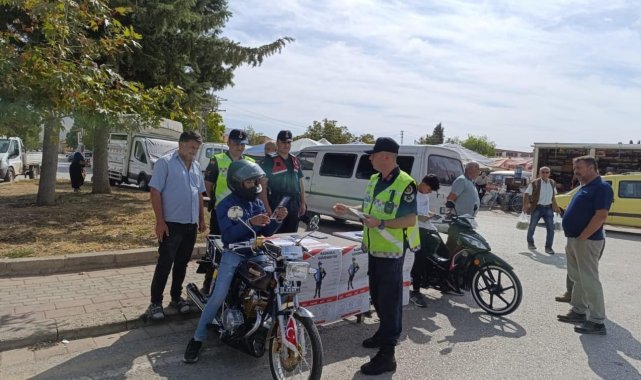 Denizli jandarması 'Kaskımla Kaskoluyum' projesi başlattı